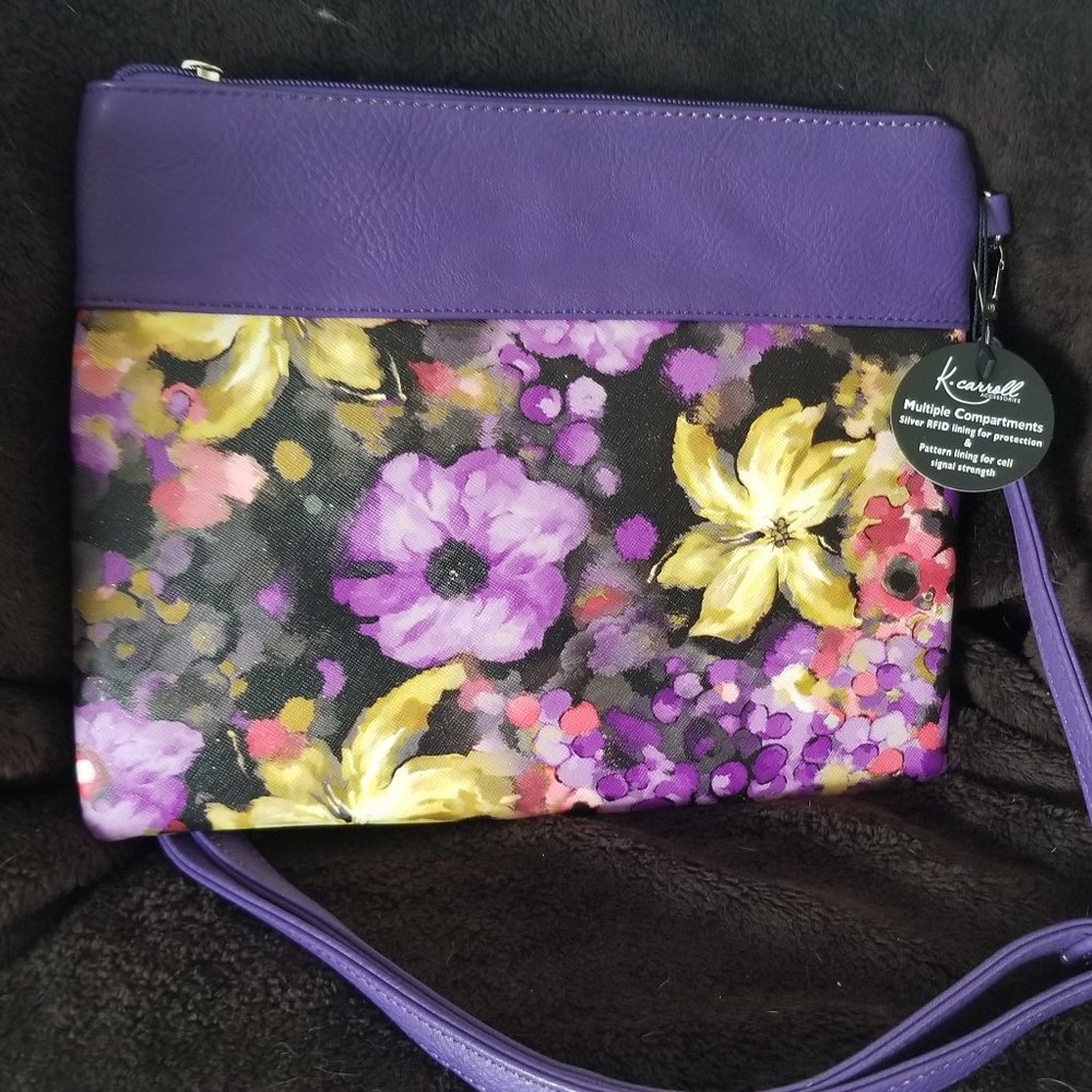 Purple Flowered Purse